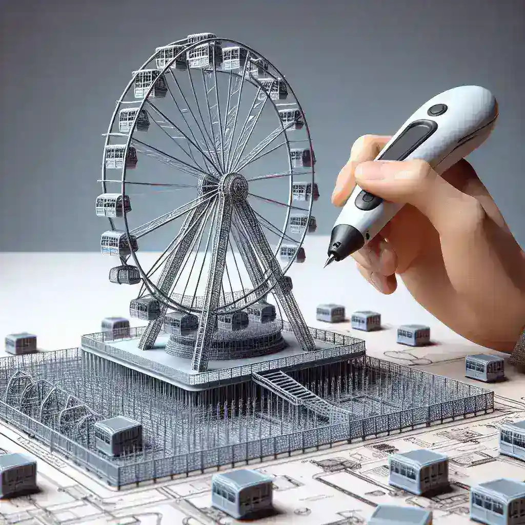 ¿Cómo crear un modelo funcional de una noria usando un bolígrafo 3D?